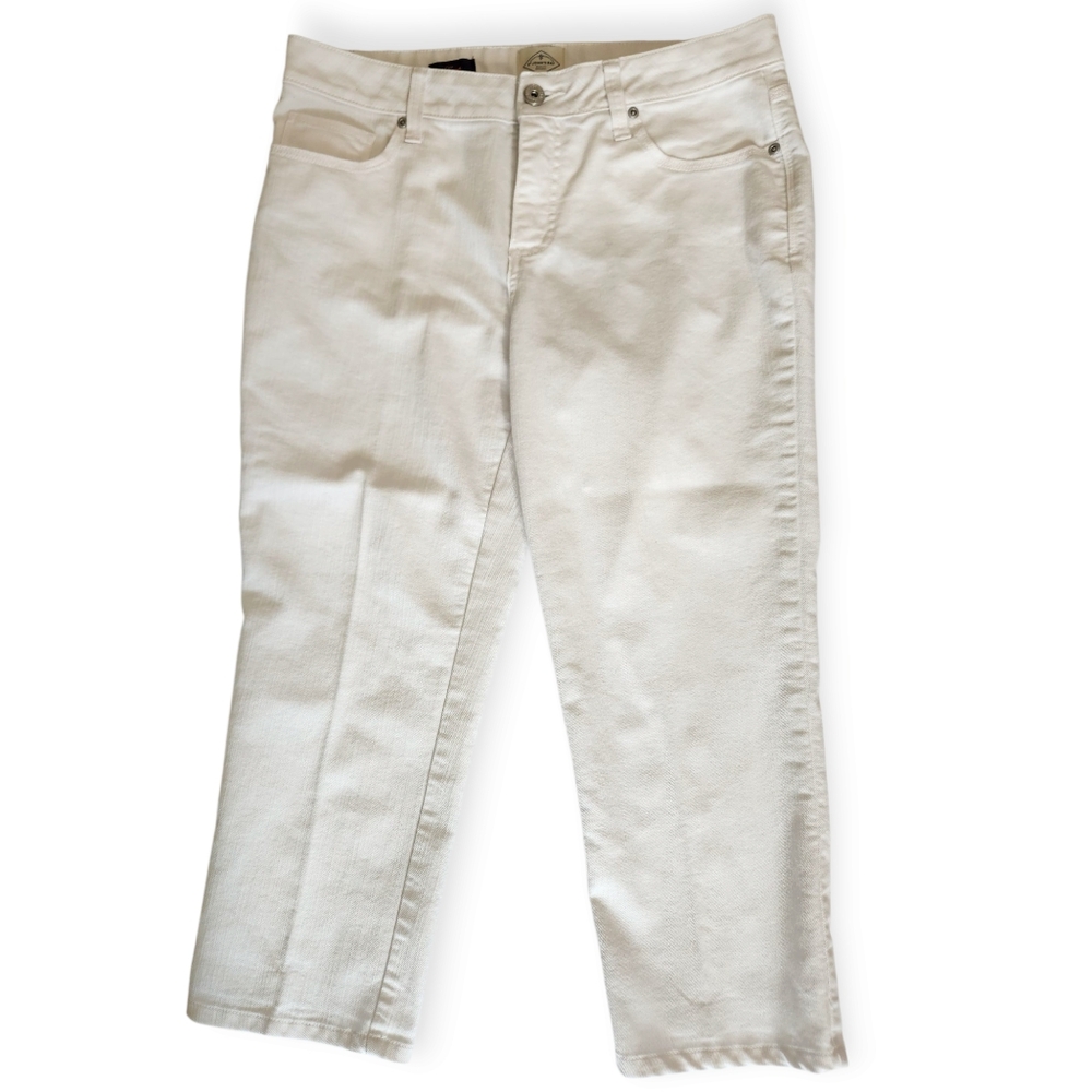 St John's Bay White Cropped Jeans Size 10